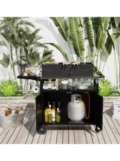 Grillwagen Outdoor in Schwarz