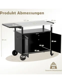 Grillwagen Outdoor in Schwarz