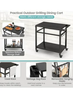 Grillwagen Outdoor in Schwarz