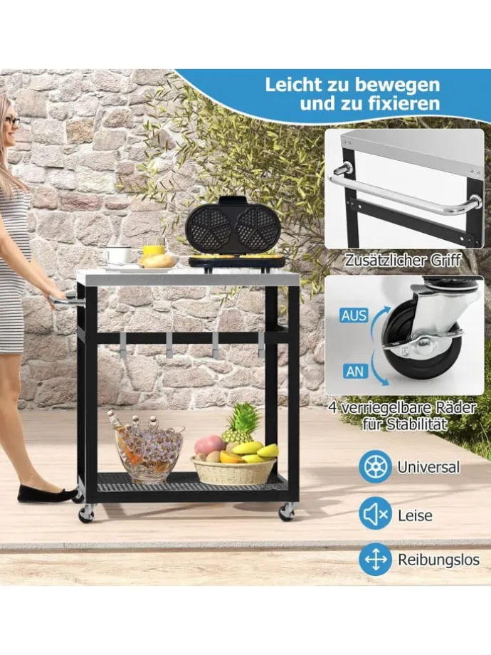 Grillwagen Outdoor in Schwarz