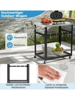 Grillwagen Outdoor in Schwarz