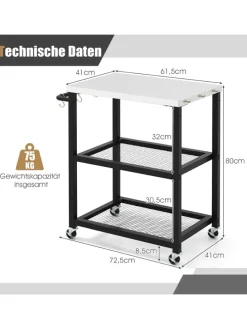 Grillwagen Outdoor in Schwarz