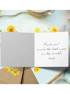 Grußkarte Blume Kleeblatt ohne Spruch in Weiß