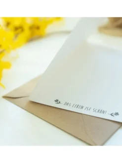 Grußkarte Pferd Reiten mit Spruch in Weiß