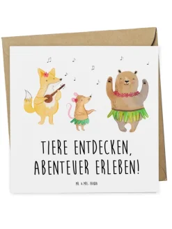 Gutschein Besuch im Tierpark mit Spruch in Weiß