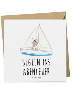 Gutschein Bootstour Abenteuer mit Spruch in Weiß