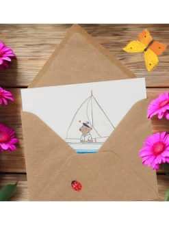 Gutschein Bootstrip Abenteuer mit Spruch in Weiß