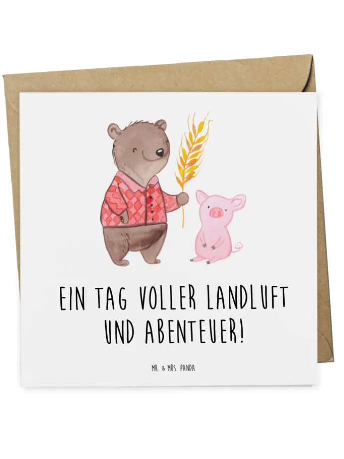 Gutschein Einen Tag auf dem Bauernhof mit Spruch in Weiß