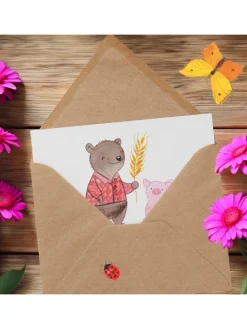 Gutschein Einen Tag auf dem Bauernhof mit Spruch in Weiß