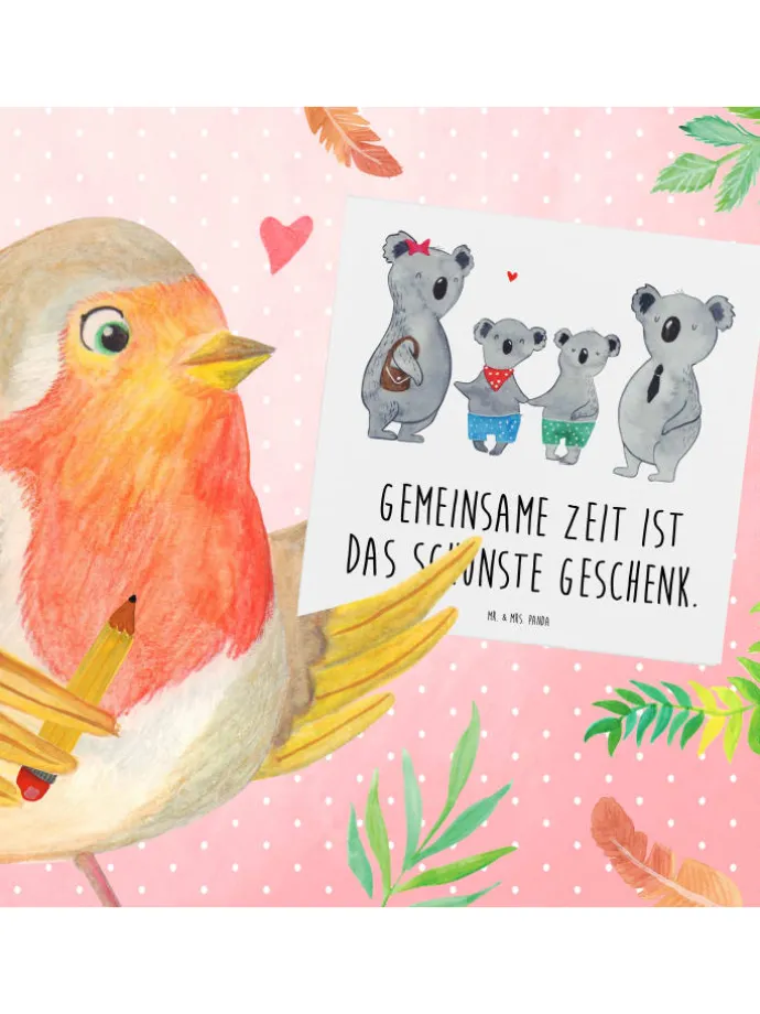 Gutschein Familientag Geschenk mit Spruch in Weiß