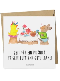 Gutschein Fröhliches Picknick mit Spruch in Weiß