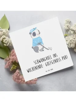 Gutschein Golfwochenende Schwungvoll mit Spruch in Weiß