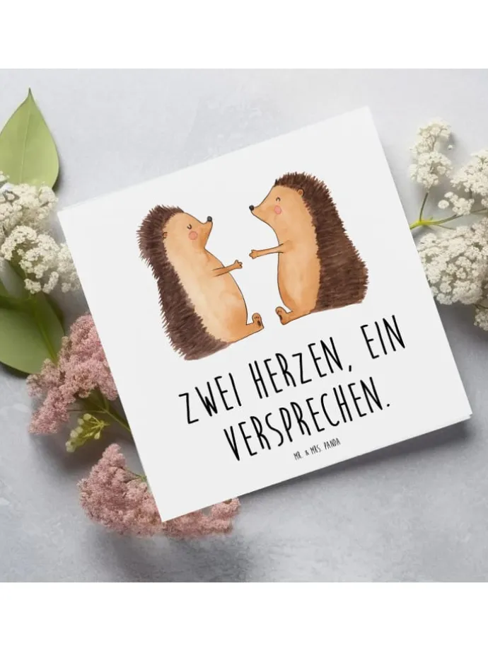 Gutschein Hochzeit Versprechen mit Spruch in Weiß