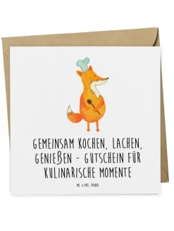 Gutschein Kochkurs Erlebnisse mit Spruch in Weiß