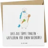 Gutschein Kochkurs Freude mit Spruch in Weiß