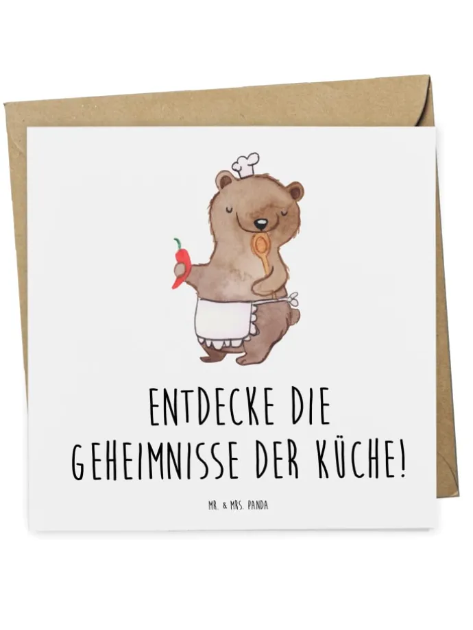 Gutschein Kochkurs Geheimnisse mit Spruch in Weiß