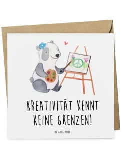 Gutschein Kunstworkshop Kreativität mit Spruch in Weiß