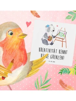 Gutschein Kunstworkshop Kreativität mit Spruch in Weiß