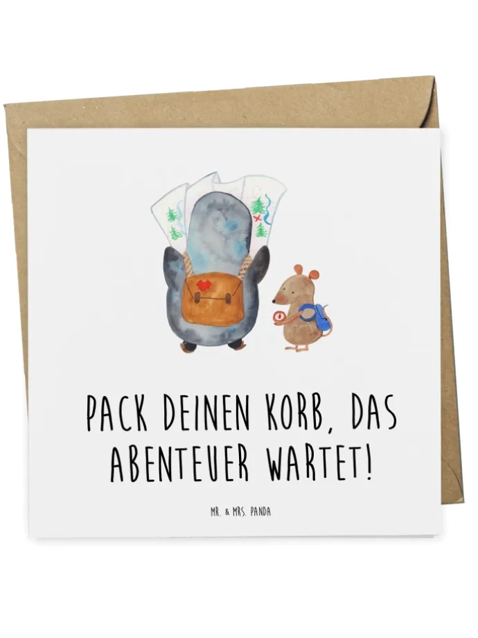 Gutschein Picknick Abenteuer mit Spruch in Weiß