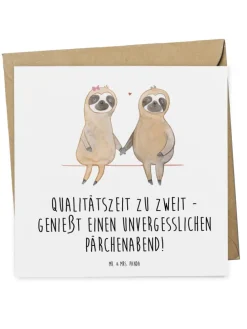 Gutschein Pärchenabend Freude mit Spruch in Weiß