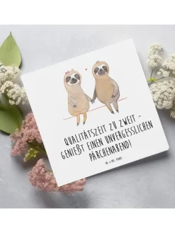 Gutschein Pärchenabend Freude mit Spruch in Weiß