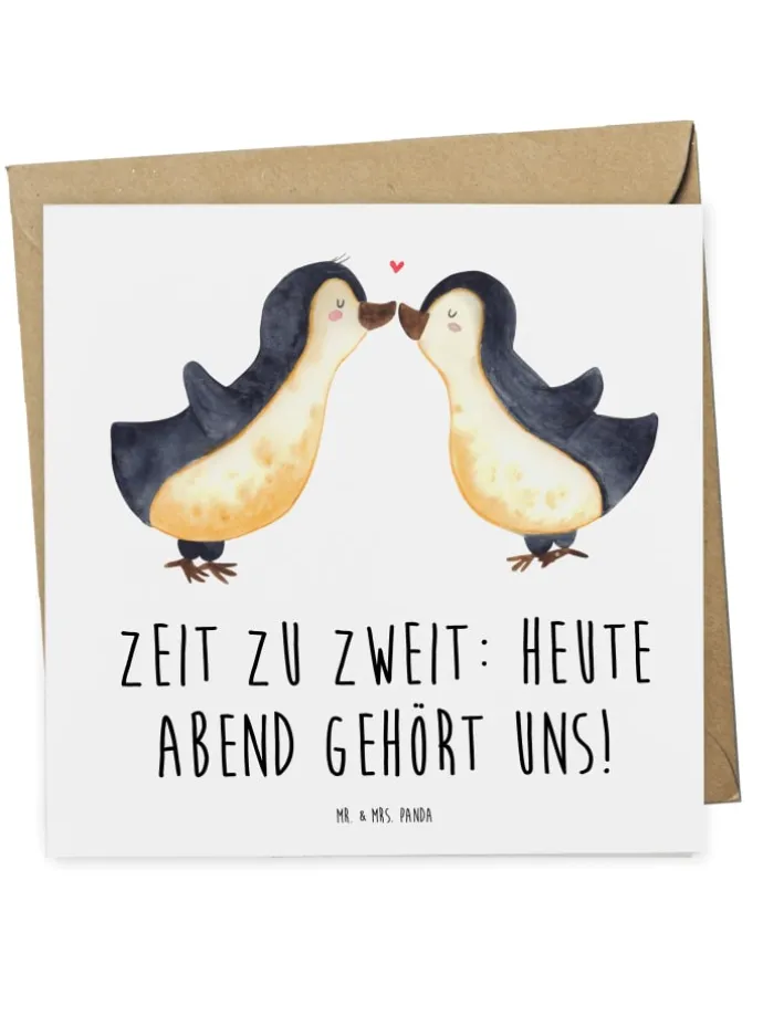 Gutschein Pärchenabend mit Spruch in Weiß