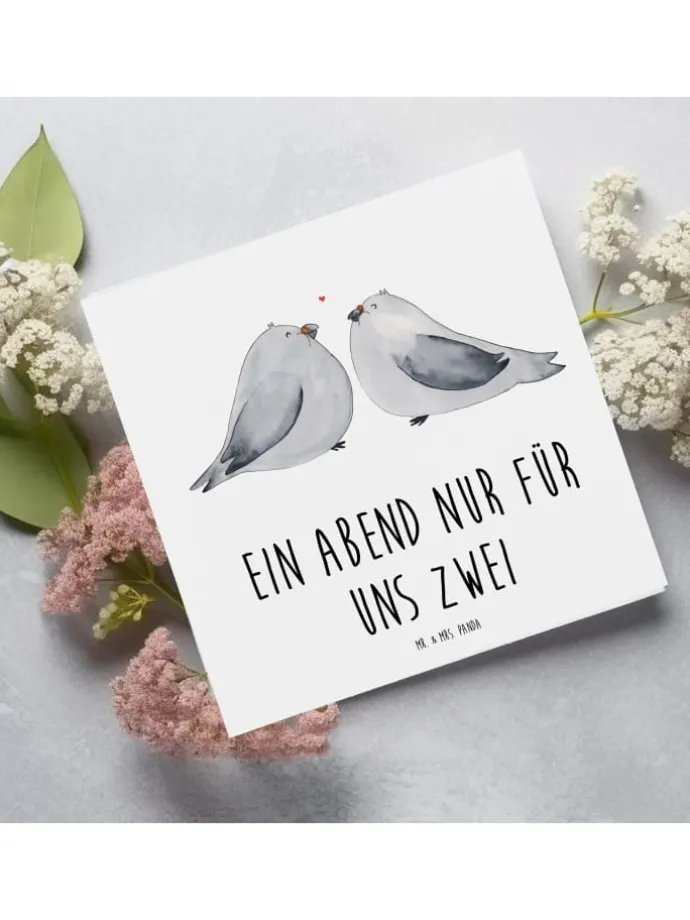 Gutschein Pärchenabend ZweiMenschkeit mit Spruch in Weiß