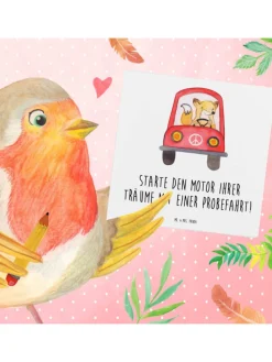 Gutschein Probefahrt im Traumauto mit Spruch in Weiß