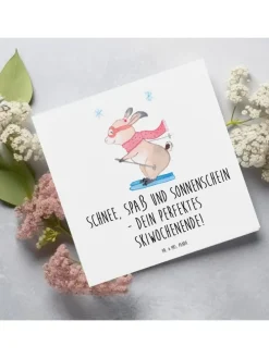 Gutschein Skiwochenende Spaß mit Spruch in Weiß