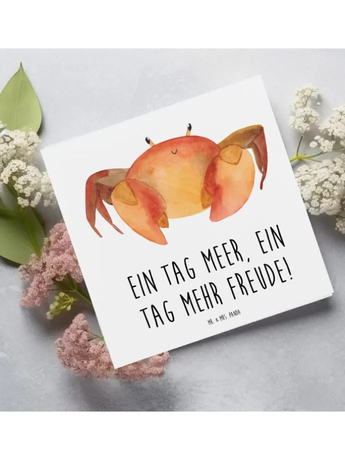 Gutschein Tagesausflug ans Meer Freude mit Spruch in Weiß