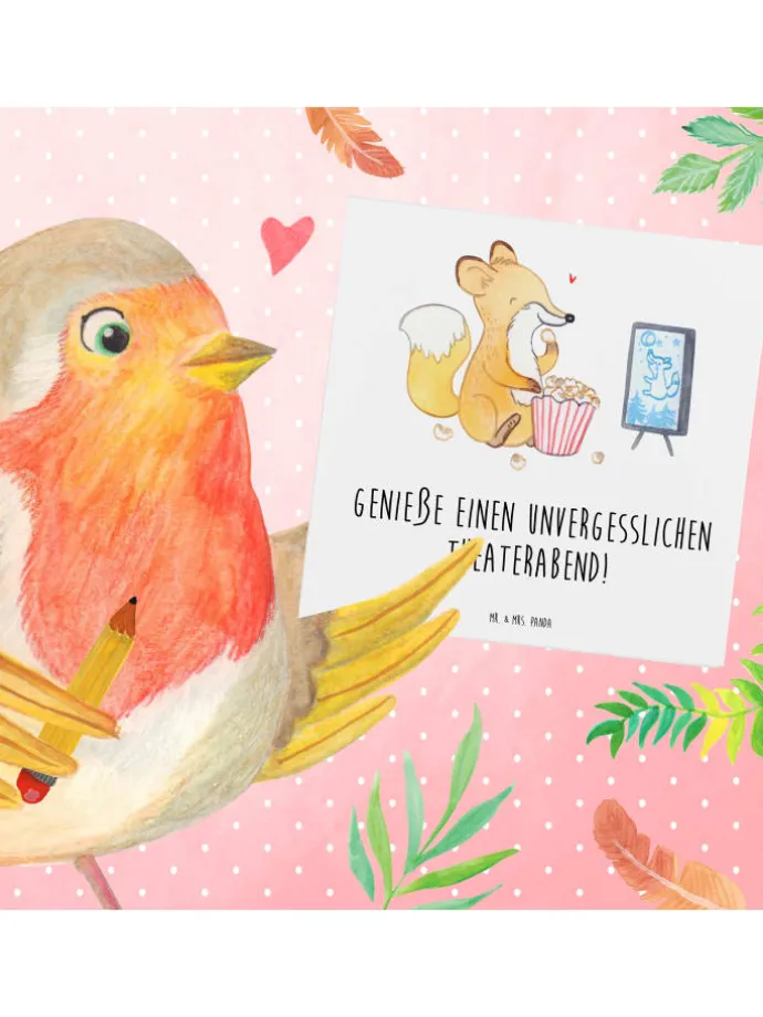 Gutschein Unvergesslicher Theaterabend mit Spruch in Weiß