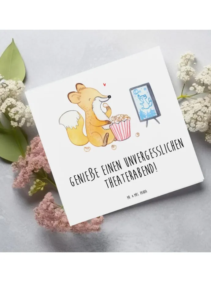Gutschein Unvergesslicher Theaterabend mit Spruch in Weiß