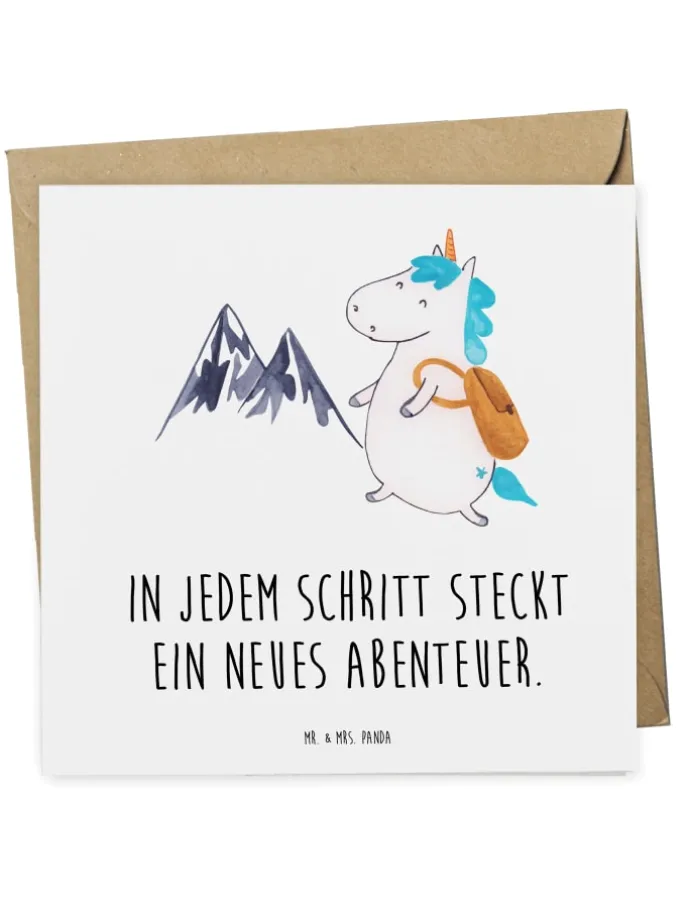 Gutschein Wanderung Abenteuer mit Spruch in Weiß