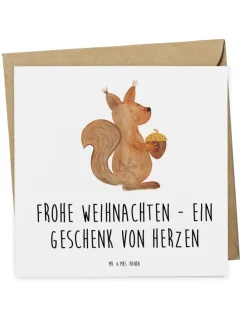 Gutschein Weihnachten Geschenk Herz mit Spruch in Weiß