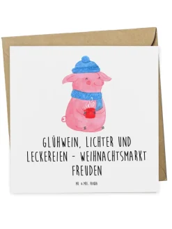 Gutschein Weihnachtsmarktbesuch Freuden mit Spruch in Weiß