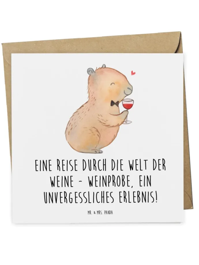 Gutschein Weinprobe Reise mit Spruch in Weiß