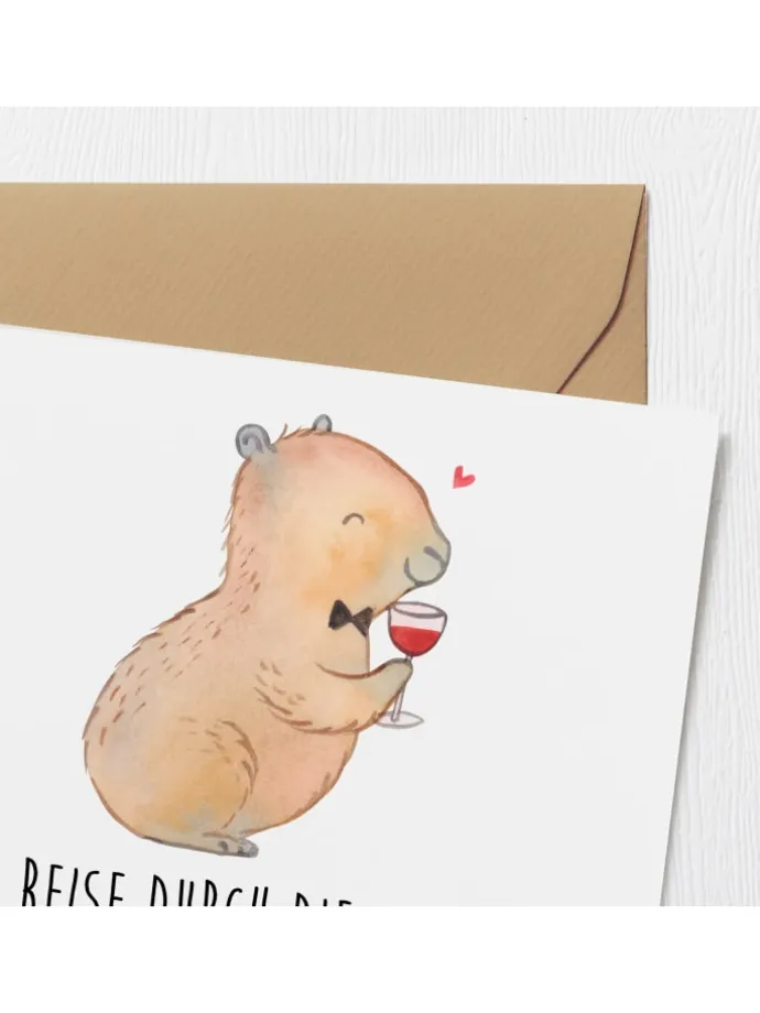 Gutschein Weinprobe Reise mit Spruch in Weiß