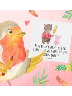 Gutschein Wochenendtrip auf dem Land mit Spruch in Weiß