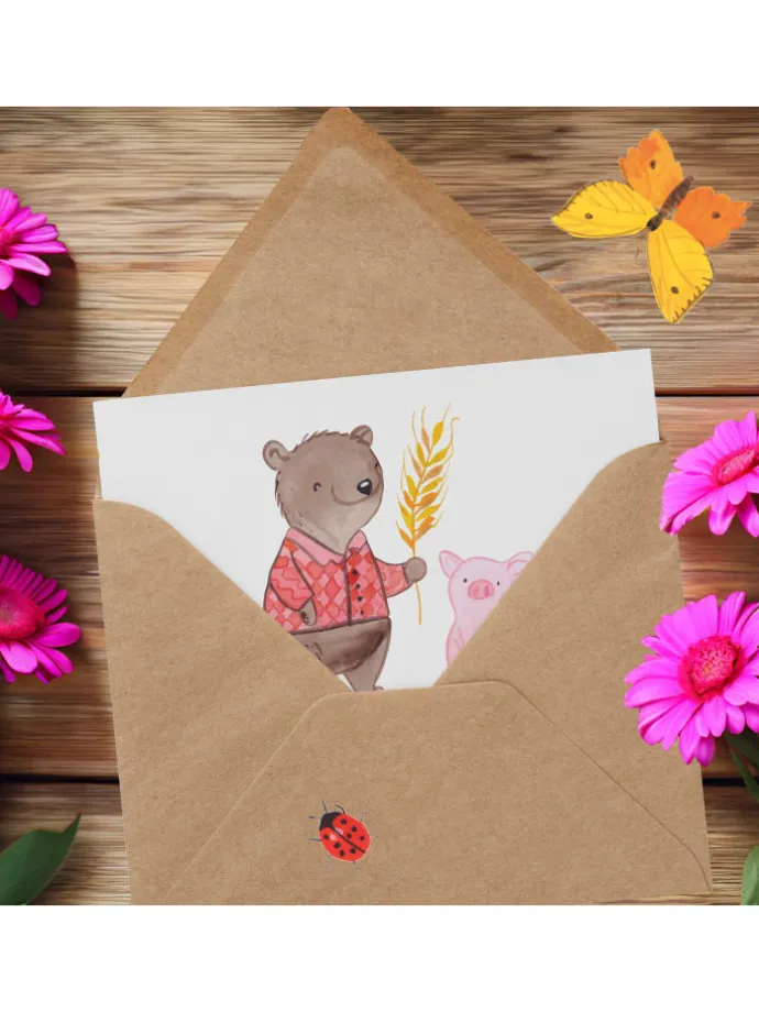 Gutschein Wochenendtrip auf dem Land mit Spruch in Weiß