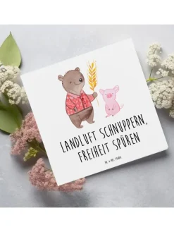 Gutschein Wochenendtrip auf dem Land mit Spruch in Weiß