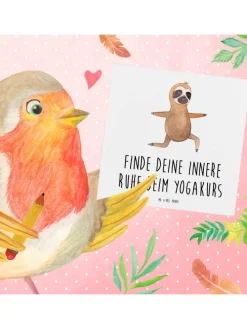 Gutschein Yogakurs Frieden mit Spruch in Weiß