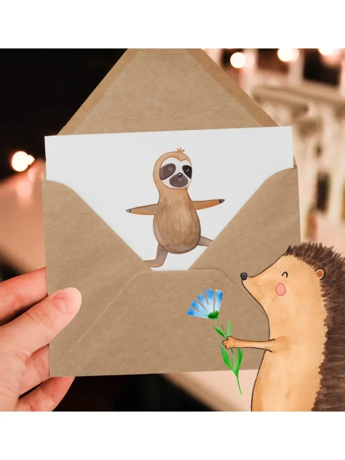 Gutschein Yogakurs Frieden mit Spruch in Weiß