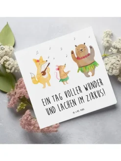 Gutschein Zirkusbesuch Freude mit Spruch in Weiß