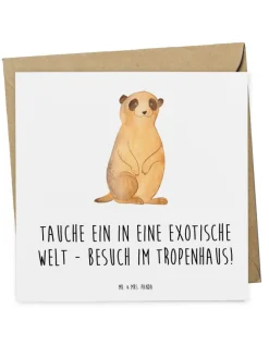 Gutscheinkarte Besuch im Tropenhaus mit Spruch in Weiß