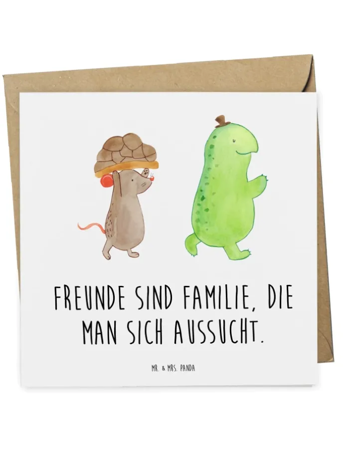 Gutscheinkarte Freundschaftstag Freunde mit Spruch in Weiß