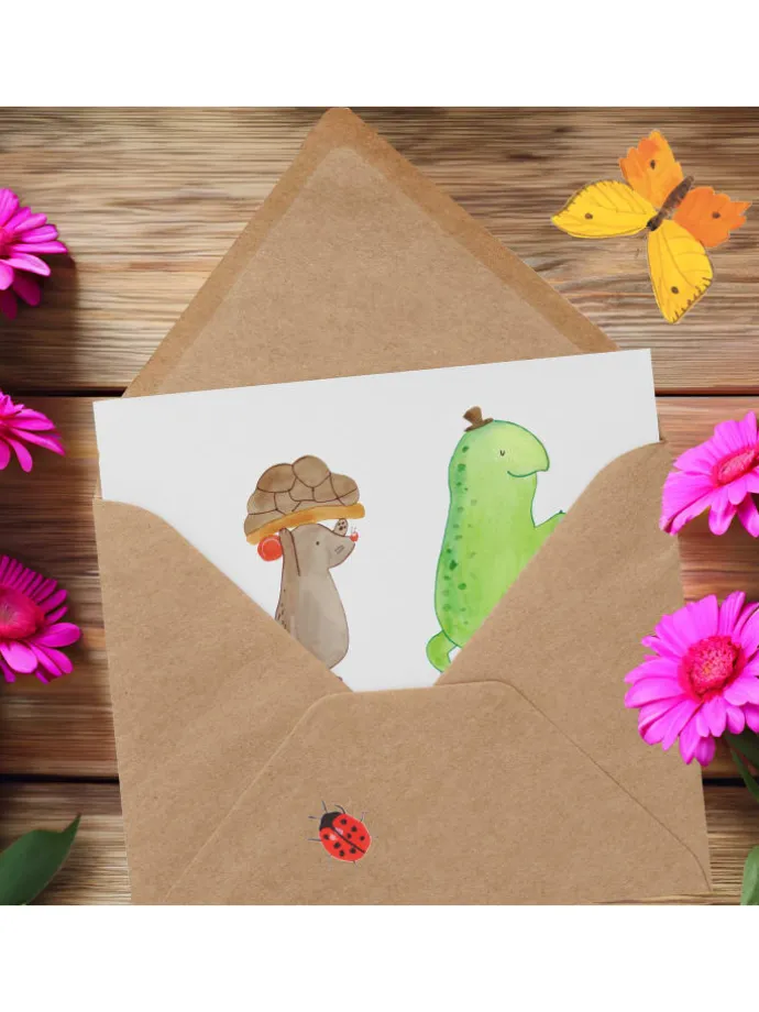 Gutscheinkarte Freundschaftstag Freunde mit Spruch in Weiß