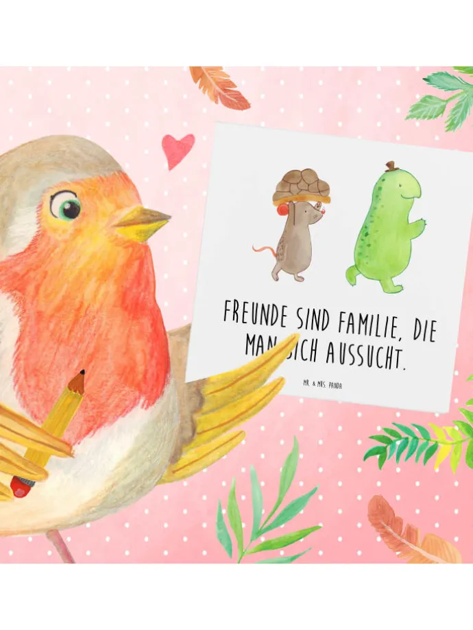 Gutscheinkarte Freundschaftstag Freunde mit Spruch in Weiß