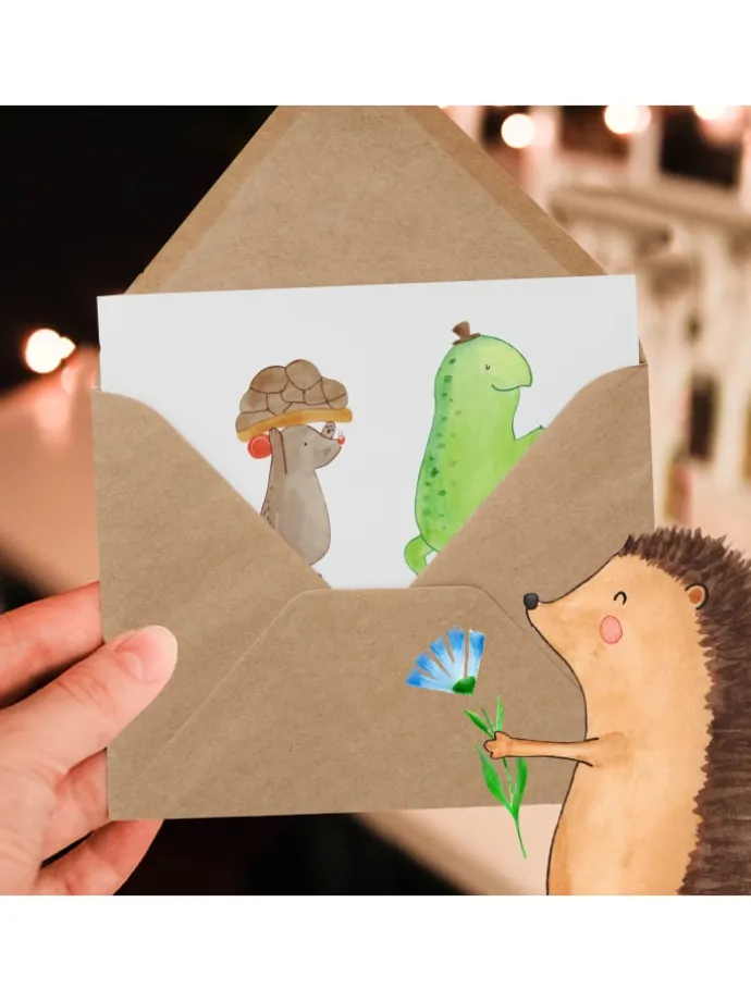 Gutscheinkarte Freundschaftstag Freunde mit Spruch in Weiß