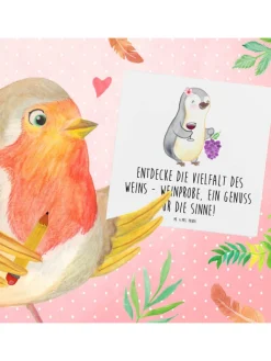 Gutscheinkarte Weinprobe Vielfalt mit Spruch in Weiß