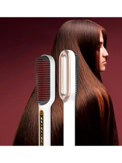 Haarglättungsbürste in Weiß